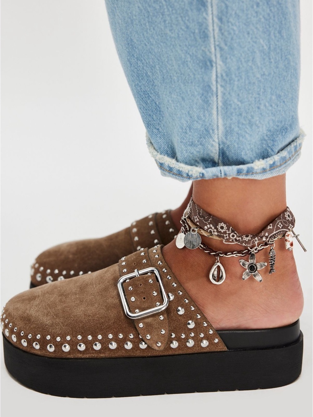 Free people Cayatana Studded Mules